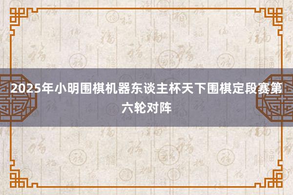 2025年小明围棋机器东谈主杯天下围棋定段赛第六轮对阵