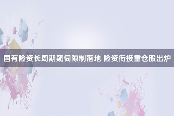 国有险资长周期窥伺隙制落地 险资衔接重仓股出炉