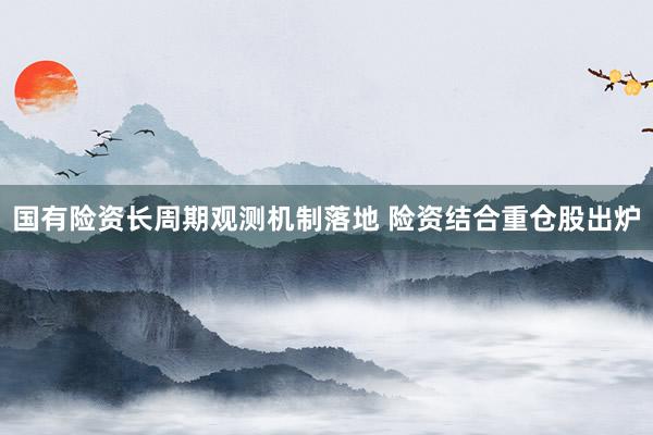 国有险资长周期观测机制落地 险资结合重仓股出炉