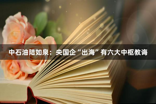 中石油陆如泉：央国企“出海”有六大中枢教诲