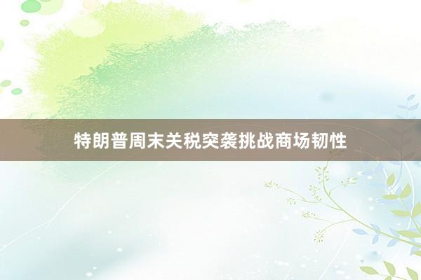 特朗普周末关税突袭挑战商场韧性