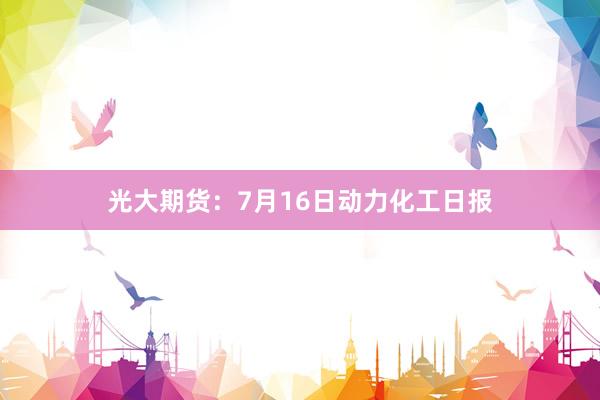 光大期货：7月16日动力化工日报
