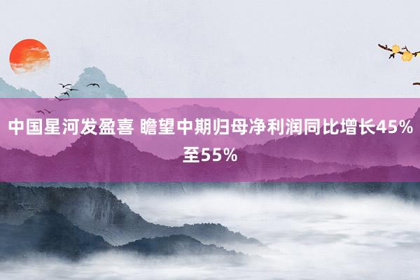 中国星河发盈喜 瞻望中期归母净利润同比增长45%至55%