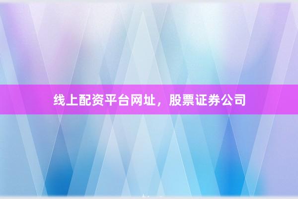 线上配资平台网址，股票证券公司