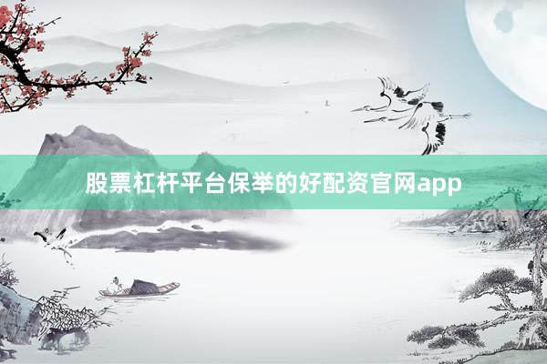 股票杠杆平台保举的好配资官网app
